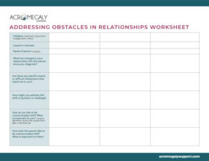 Addressing Obstacles in Relationships Worksheet